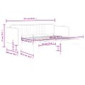vidaXL Denná posteľ s rozkladacou posteľou žltá 90x200 cm zamat
