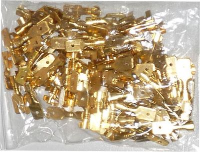 Faston-konektor 6,3mm so zámkom, kábel 1,5mm2, balenie 100ks