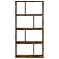 vidaXL Knižnica dymový dub 60x20x120,5 cm kompozitné drevo