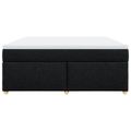 vidaXL Posteľný rám boxspring s matracom čierny 180x200 cm látka