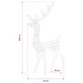 vidaXL Akrylový soby vianočné ozdoby 3 ks 128 cm teplá biela