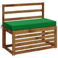vidaXL Vankúš na lavičku SOEST 100% polyester Zelená 60 x 40 x 8 cm