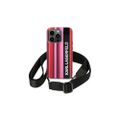 Puzdro Karl Lagerfeld pre iPhone 14 Pro 6,1" KLHCP14LSTSTP ružové pevné puzdro Color Stripes Strap