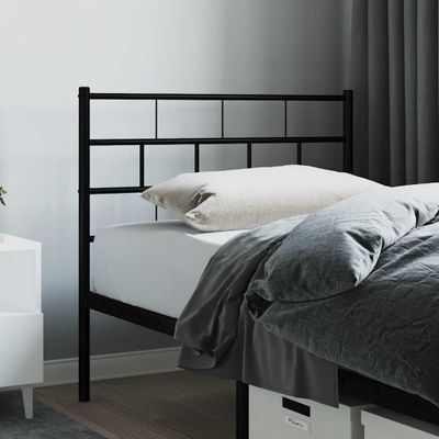 vidaXL Kovové náhradné čelo postele čierne 75 cm