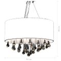 vidaXL Luster s 85 krištáľmi, biely