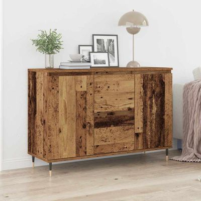 vidaXL Servírovacia skriňa so zásuvkou Staré drevo 101,5 x 35 x 70 cm