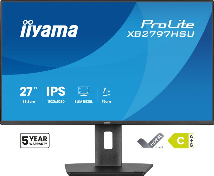 iiyama ProLite/XB2797HSU-B1/27''/IPS/FHD/120Hz/4ms/Čierna/5R