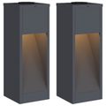 vidaXL Solárna LED chodníková lampa 2 ks Teplá biela 18 x 18 x 50 cm