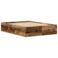 vidaXL Posteľný rám bez matraca staré drevo 135x190cm kompozitné drevo