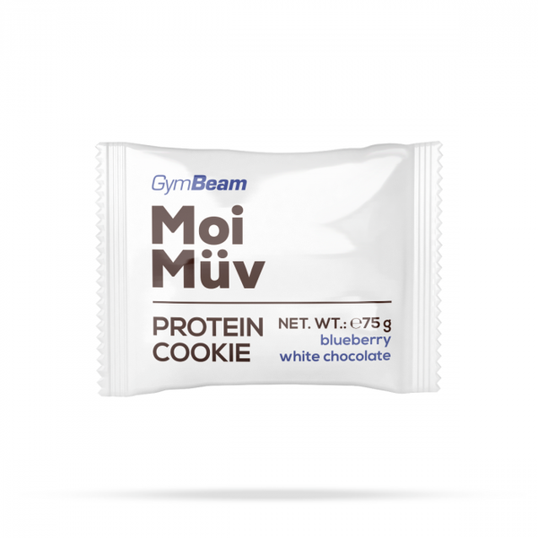 MoiMüv Protein Cookie - GymBeam, čučoriedka-biela čokoláda, 75 g