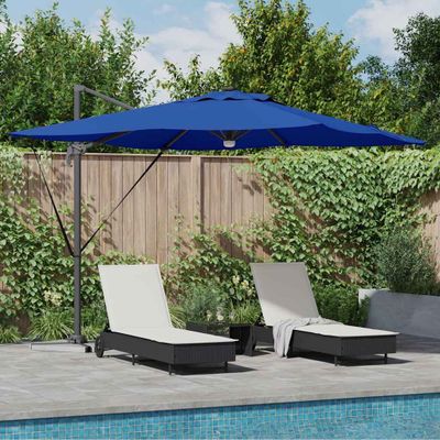 vidaXL Roma Parasol Modrá 286 x 284 x 270 cm Hliník a polyester