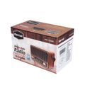 Prenosné retro rádio RABA s diaľkovým ovládaním, Bluetooth, FM, USB, SD, AUX, hnedá