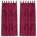 vidaXL Sametové závesy 2 ks vínovo červená 260 x 140 cm Zamat