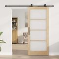 vidaXL Posuvné dvere ORKDAL 86 x 198,5 cm Prírodná a čierna