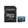 Kingston memory card 64GB microSDXC Canvas Go Plus Gen4 200MB/s A2 U3 V30 + adapter
