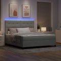 vidaXL LED box s pružinami Svetlosivá 180 x 200 cm Zamat