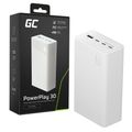 PBGC30W Green Cell PowerPlay 30 – biela powerbanka s kapacitou 30 000 mAh, 22,5W, 4 porty