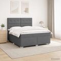 vidaXL Posteľ boxspring s matracom Tmavosivá 140 x 190 cm Látka