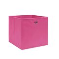 vidaXL Úložné boxy 4 ks, netkaná textília 28x28x28 cm, ružové