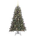 vidaXL Umelý vianočný stromček Zelená 150 cm PVC, plast a oceľ