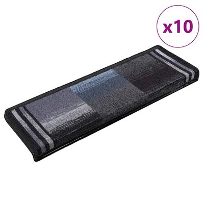 vidaXL Nášľapy na schody samolepiace 10 ks 65x21x4 cm čierne
