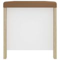 vidaXL Úložný box s vankúšom dub sonoma a biela 105x40x45 cm drevotrieska
