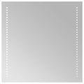 vidaXL Zrkadlo do kúpeľne s LED Priehľadná 50 x 50 cm tvrdené sklo