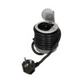 Zapuštěná zásuvka ORNO OR-AE-1373 230V + USB nabíjecí, stříbrná, přívod 1,8m