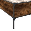 vidaXL Posteľný rám dymový dub 200x200 cm kompozitné drevo a kov