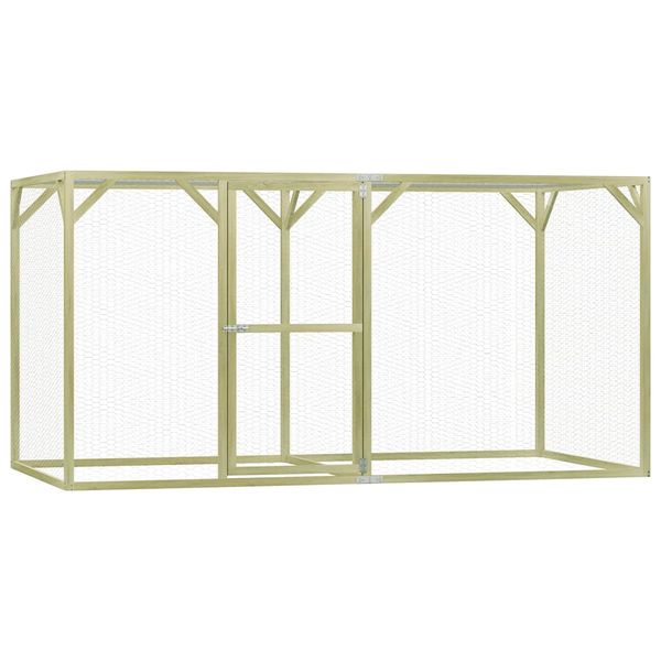 vidaXL Klietka pre sliepky 1,5x3x1,5 m, impregnovaná borovica