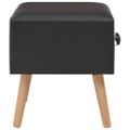 vidaXL Nočné stolíky z umelej kože 2 ks čierne 40x35x40 cm