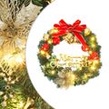 vidaXL Vianočný veniec s 20 LED svetlami zelený 45 cm