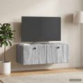 vidaXL Nástenná TV skrinka 78,5 x 41 x 30 cm Sivý Sonoma