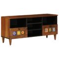vidaXL TV skrinka Orech 100 x 33 x 46 cm Masívne mango drevo