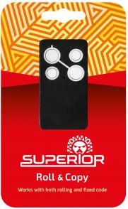 Diaľkový ovládač SUPERIOR Roll &amp; Copy, pre vráta a garáže, 433.92MHz