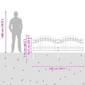 vidaXL Záhradný plot KAMPEN 240 x 118 cm Povrchovo upravená oceľ Sivá