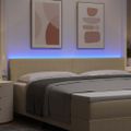 vidaXL LED hlavová doska Šedá zelená 200 cm Kordúrová tkanina