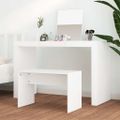 vidaXL Taburetka biela 70x35x45 cm spracované drevo