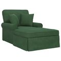 vidaXL Pufa s sukňou 3 ks Jungle Green Kordúrová tkanina