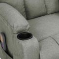 vidaXL Elektrické masážne kreslo bledosivé látkové
