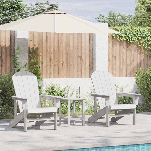 vidaXL Záhradná stolička 2 pcs Biela 82 x 74 x 92 cm Polyetylén