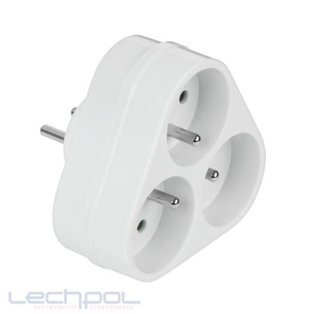 Elektrický sieťový adaptér - 3 porty trojuholník