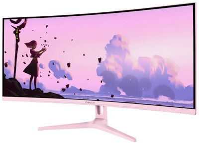 AROZZI NOVA herní monitor 34" 34T2K165 Pink/ LED/ 3440x1440/ 165Hz/ VA/ 4000:1/ 1ms/ 2xHDMI/ 2xDP/ růžový LED monitor, herní, prohnutý, 34", VA, 3440×1440, 21:9, 1ms, 165Hz, 2× HDMI, 2× DisplayPort, repro, ružový, en. tr. F