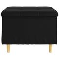 vidaXL Ottoman s Úložným Priestorom Čierny 60 x 60 x 45 cm Umelá koža