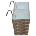 vidaXL Zábradlie 2 ks Sivá 80 x 17 x 17 cm Kov