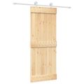 vidaXL Posuvné dvere 80 x 210 cm Masívne borovicové drevo (neupravené)
