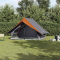 vidaXL Rodinný stan so strechou Šedá a oranžová 256 x 256 x 185 cm