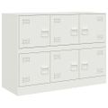 vidaXL Komoda biela 99x39x73 cm oceľ