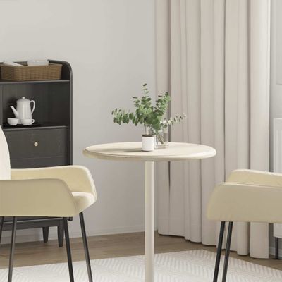 vidaXL Stolová doska krémová Ø60x2,5 cm mramor