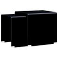 vidaXL Zasúvacie konferenčné stolíky 2 ks čierne 42x42x41,5 cm tvrdené sklo